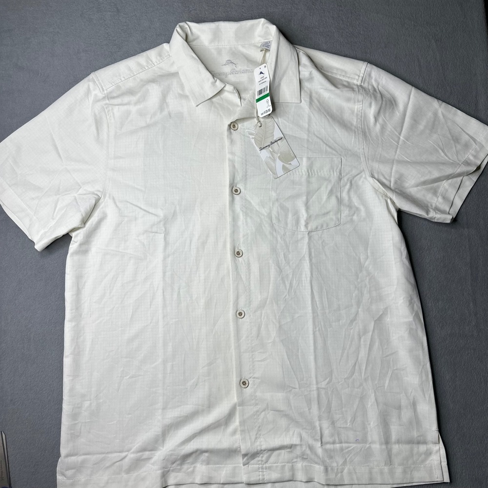 Tommy Bahama Coastal Breeze Check Shirt Mens Large Continental Silk‎ Blend NWT - Picture 9 of 13
